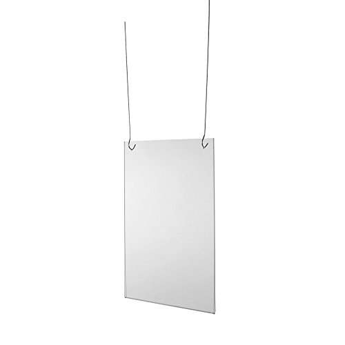 Sparset - Vorteilspack 5 x Acrylglastasche - Plakattasche DIN A4 Hochformat mit 2 Bohrungen inkl. 10 Haken zum Aufhängen - Hochformat DIN A4 - Acrylglas Plakattaschen
