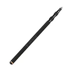 E-Image BC06 6ft Carbon Fiber Microphone Extension Telescopic Boom Pole with Cover for Recording, Interview, Filming (Black)