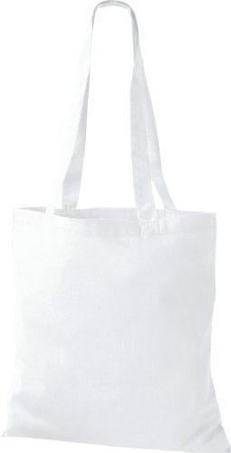 Stoffbeutel Baumwolltasche Beutel Shopper Umhängetasche viele Farbe White