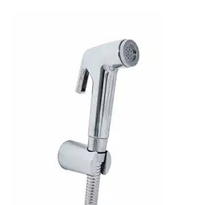 Suzec 5300 ABS Chrome Plated Health Faucet Premium Hygiene Spray with 1.3 Meter Tube Metal Hose and Holder, Silver