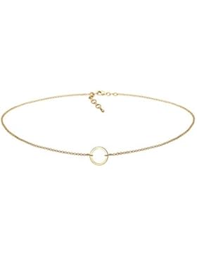 Elli Damen-Kette mit Anhänger Kreis 925 Sterling Silber