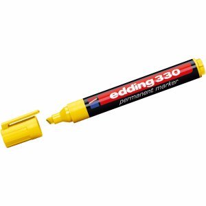 Preisvergleich Produktbild 10 x Edding Permanentmarker edding 330 Keilspitze 330 gelb