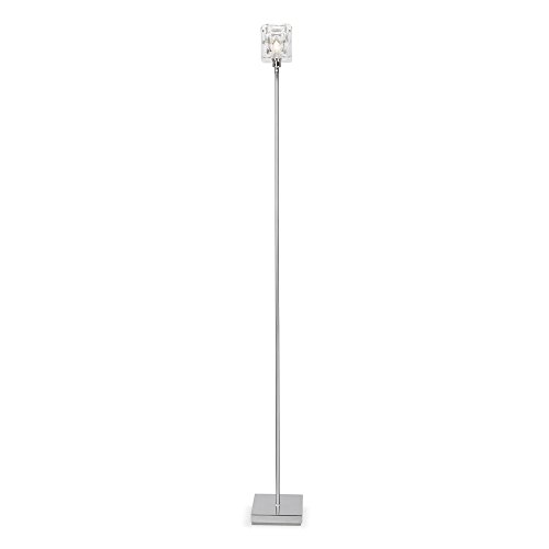 Modern Polished Chrome & Glass Ice Cube Dimming Floor Lamp