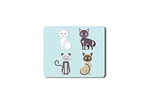 Cat Print Mouse Pad|Designer Mousepad|Friendly for All Types Mouse|Non Slip Mouse Pad|Ultimate Grip|Vibrant Colors|Cartoon Mouse Pads for Boys Girls Kids