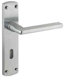 leon lever on lock backplate - satin chrome from e-hardware