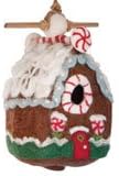 DZI Handmade Designs Gingerbread Chalet Felt Birdhouse