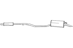 RA24 Marmitta Silenziatore Posteriore Punto(176) 60 75 1.2(176AP, 176AR, 176AQ)
