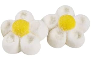 GENERICO Marshmallow Senza Glutine Margherite Bianche, Confezione 900 gr, per Compleanni, Nascite, Battesimi, Comunione
