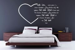 Preisvergleich Produktbild Wandtattoo Liebe Ich liebe dich (mehrsprachig)