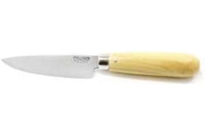 PALLARES SOLSONA - Cuchillo Cocina Acero Carbono 8 cm con mango redondo de madera de Boj