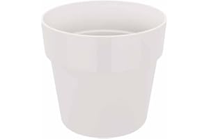Elho B.for Original Rond 18 - Pot De Fleurs pour Intérieur - Plastique 100% recyclé - Ø 18.0 x H 16.5 cm - Blanc/Blanc