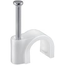 Kabelschellen, Kabelklemmen Nagelschelle Haftclips mit Nagel 6mm 7mm Kabelschellen, Kabelklemmen Nagelschelle Haftclips mit Nagel 6mm 7mm