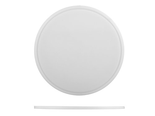 H & H White Teller/Schneidebrett rund, Polyethylen, Weiß, 30 x 30 x 0.8 cm - 2