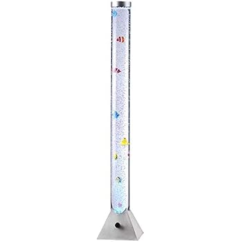 Lampe à Bulles Et Poissons 78 Cm - Veilleuse LED Couleur Changeante - Décoration Apaisante Aquarium Artificiel - Pour Enfants Et Adultes - Cadeau Relaxant