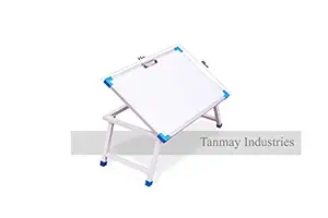 Multipurpose Foldable Writing Study Table Adjustable with Whiteboard and Paper Holding Clip Table for Kids Foldable Laptop Desk Bed Tray for Home - 61 x 48x 24 cm