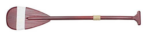 Stechpaddel Holz Deko lackiert bordeaux weiß 92 x 16 x 3 cm