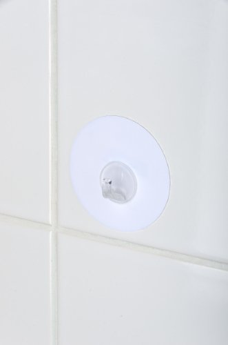 WENKO 20193100 Static-Loc Wandhaken Uno White – Befestigen ohne Bohren, Kunststoff, 8.5 x 2 x 8.5 cm, Weiß - 2