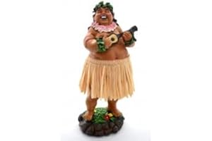 ‎DIXIE STORE DIXIE STORE Wackelfigur Auto Lustig Hawaii Deko Auto - 18cm Wackelfigur Auto Gadget - Wackeldackel fürs Auto Deko Innen - Autos Spielzeug - Auto Innenraum Zubehör Innenraum Deko - Leilani Boy
