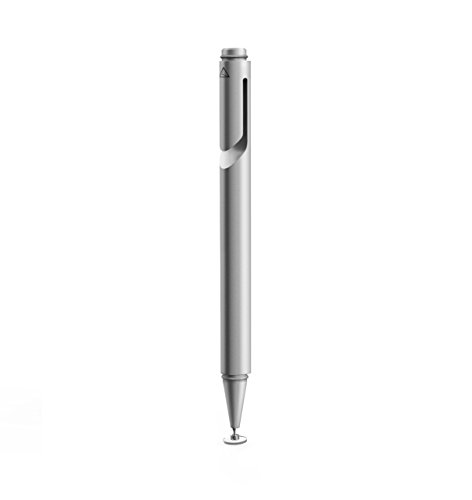 Adonit Mini 3 kapazitiver Eingabestift für alle Smartphones/Tablets wie Apple iPhone/iPad etc. - silber [Aluminium | Trageclip | Ergonomisches Design] - ADJM3S