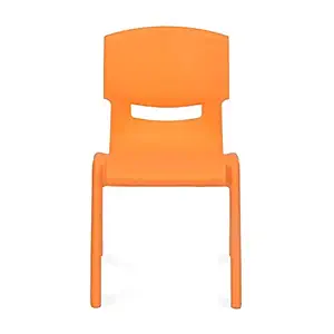 Intra Kids Chair Strong and Durable Kids Plastic School Study Chair - (Medium) (Orange)