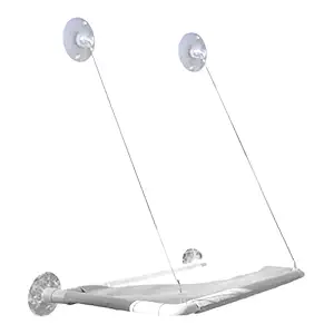 Aswadh Sunbath Cat Window Perch Hanging Bed Hammock Suction Cup Pet Dog Grey