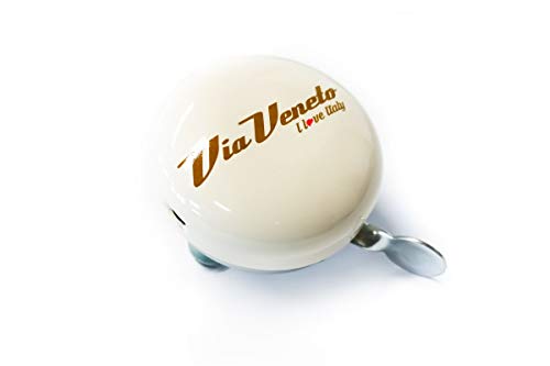 Via Veneto by Canellini Sonnette vélo vélo vélo CTB Femme Vintage Retro Via Veneto Aluminium Bell Ring