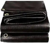 Rain Tarp Tarpaulin (18 ft x 24 ft) 100% Virgin UV Treated 250 GSM Black Waterproof Plastic Sheet