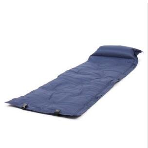 Preisvergleich Produktbild LaDicha Einzelne Selbstaufblasende Camping Mat Aufblasbare Luftmatratze Schlafunterlage mit Kissen - Navy