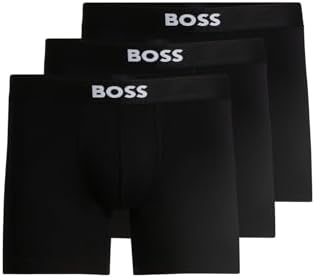 BOSS BoxerBr 3P One, Breve Boxer Uomo, Nero 001, XL