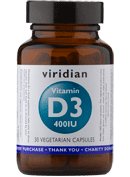 Preisvergleich Produktbild Viridian Vitamin D3 400iu - 30 Vegetable Capsules