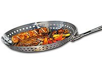 Rosenstein & Söhne Grillpfanne aus Edelstahl mit Klapp-Griff - 7