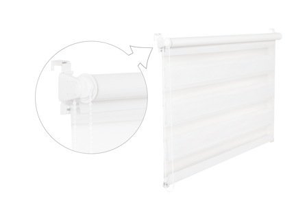DOPPELROLLO DUOROLLO 90 CM BREIT 200 CM LANG Weiss INKL. SEILZUG FENSTERROLLO KLEMMROLLO JALOUSIE