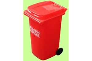BritishBins RED mini - DESKTOP Wheelie Bin