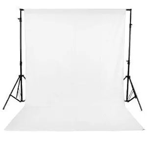 DigiX Polyester Wrinkle Resistant Background Cloth for Photo Studio and Outdoor Photography Backdrop Lekera Cloth 8x12ft with Carry Bag (White)