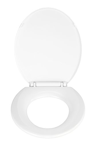 Wenko WC-Sitz Optima Toiletten mit Absenkautomatik, Fix-Clip Hygiene Befestigung, 1 Stück, 22416100 - 2
