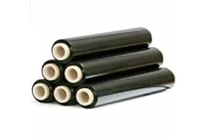 CF CARTA INGROSSO E DISTRIBUZIONE 6 pellicole da imballaggio, film estensibile manuale nero 2,2kg, nastro per spedizioni, trasporto pedane estensibile CF CARTA (6)