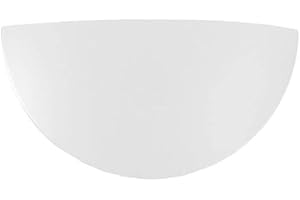 LA BÁMBOLA Recambio cristal media luna curvado mate 25cm (Blanco Mate, 25 cm)