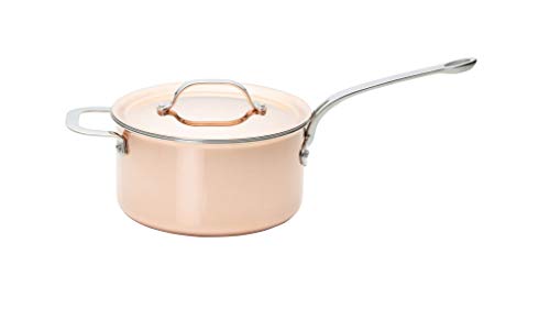 Copper Tri-Ply Cookware Saucepan, 20cm