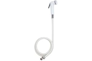 TURKISH ZONE Muslim White Hand held Spray shattaf Shower Head Toilet Bidet with Anti Twist Hose and Wall Bracket UK New