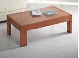 Mesa de centro para salon ANZADI MOBILIARIO Mesa DE Centro Rectangular- EN Chapa DE Cerezo - Modelo Life