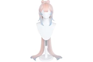 UTIEHD Anime Cosplay Perücke, Genshin Impact Perücke, mit zwei Perückenkappen, für Halloween, Party & etc. (Kokomi Cosplay)