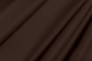 LE ANTICHE MERCERIE TESSUTO IN RASO IN TINTA UNITA, vendita al mezzo metro, 1 quantità = 50 cm, vari colori altezza 150 cm (MARRONE 186)