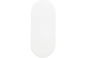 STAHL-DESIGN-TEBART Roseta ciega ovalada blanca RAL9016 – Cubierta de aluminio autoadhesiva con 3M VHB – Montaje sin taladrar – Resistente a la intemperie, a los arañazos y a la corrosión – Acabado de alta calidad