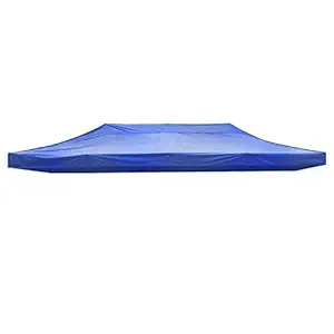 10X20 ft/3X6 M Canopy Replacement, Outdoor Gazebo Tent Replacement, Popup Awning Covers, Easy Install, Waterproof for Garden, Canvas Cover Only, Poles Not Included (Blue)