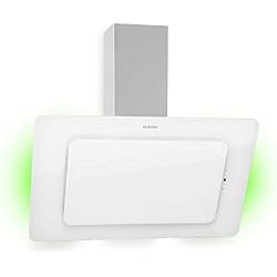 Klarstein Helena 90 hotte sans tête : 90 cm, CEE A, 595 m³/h, lumière ambiante RGB, circulation d'air & extraction d'air, éclairage LED, commande tactile, hotte aspirante murale, blanc