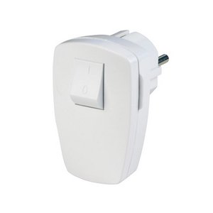 Stecker mit Schalter weiß