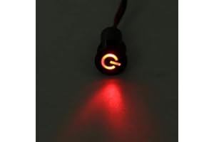 EsportsMJJ 12 8mm LED Panel Dash luz de advertencia lámpara indicadora con línea y símbolo para barco de coche - #24