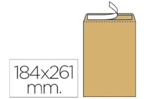 OlivErik - Sobre bolsa kraft tira de silicona. (184x261mm - 250 uds.)