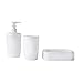 Produktbild Lot de 3 accessoires de salle de bain Top : gobelet, porte-savon et distributeur - Polypropylene - 13,5 x 9 x 17 cm