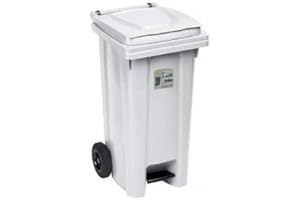 STEFANPLAST BIDONE CARRELLO 120 LT C/P BIANCO